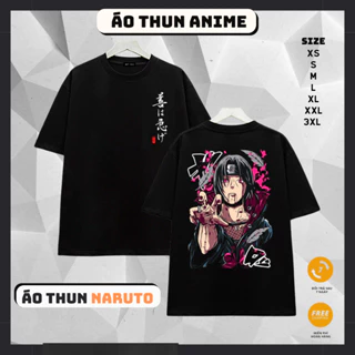 Áo thun Anime in hình Uchiha Itachi siêu chất, Áo Naruto mẫu mới cực đẹp, Áo thun chất liệu cotton co dãn