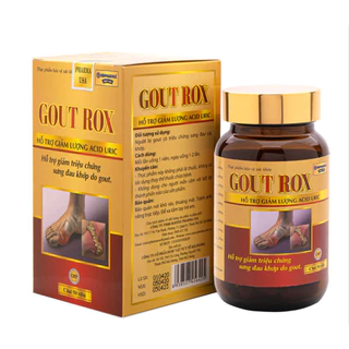 Viên uống GOUT ROX - Hỗ trợ giảm triệu chứng sưng đau khớp do gout, giảm Acid Uric - Hộp 50v