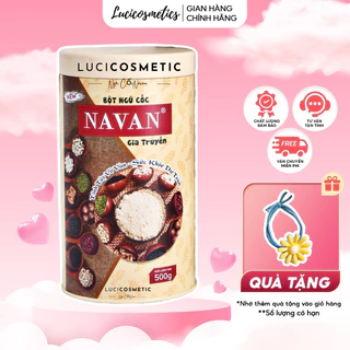 Ngũ cốc NaVan Lon 500g 9 vị hạt chính hãng giúp lợi sữa sau sinh, bổ sung dinh dưỡng , tốt cho sức khoẻ- lucicosmetic.vn