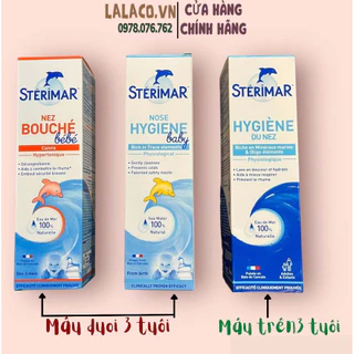 Xịt mũi muối biển cá heo vàng và cam Sterimar 100ml - Hàng Pháp, giúp vệ sinh mũi bé