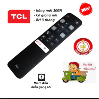 Điều khiển tivi TCL tìm kiếm giọng nói, Remote tcl giọng nói loại ngắn hàng zin, Bảo hành 3 tháng