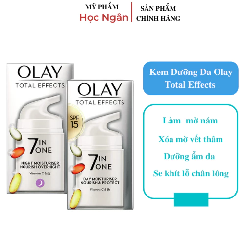 Kem Dưỡng Da Ban Ngày và Ban Đêm Olay Total Effects 50g Myphamhocngan1 dưỡng ẩm da giảm thâm sạm