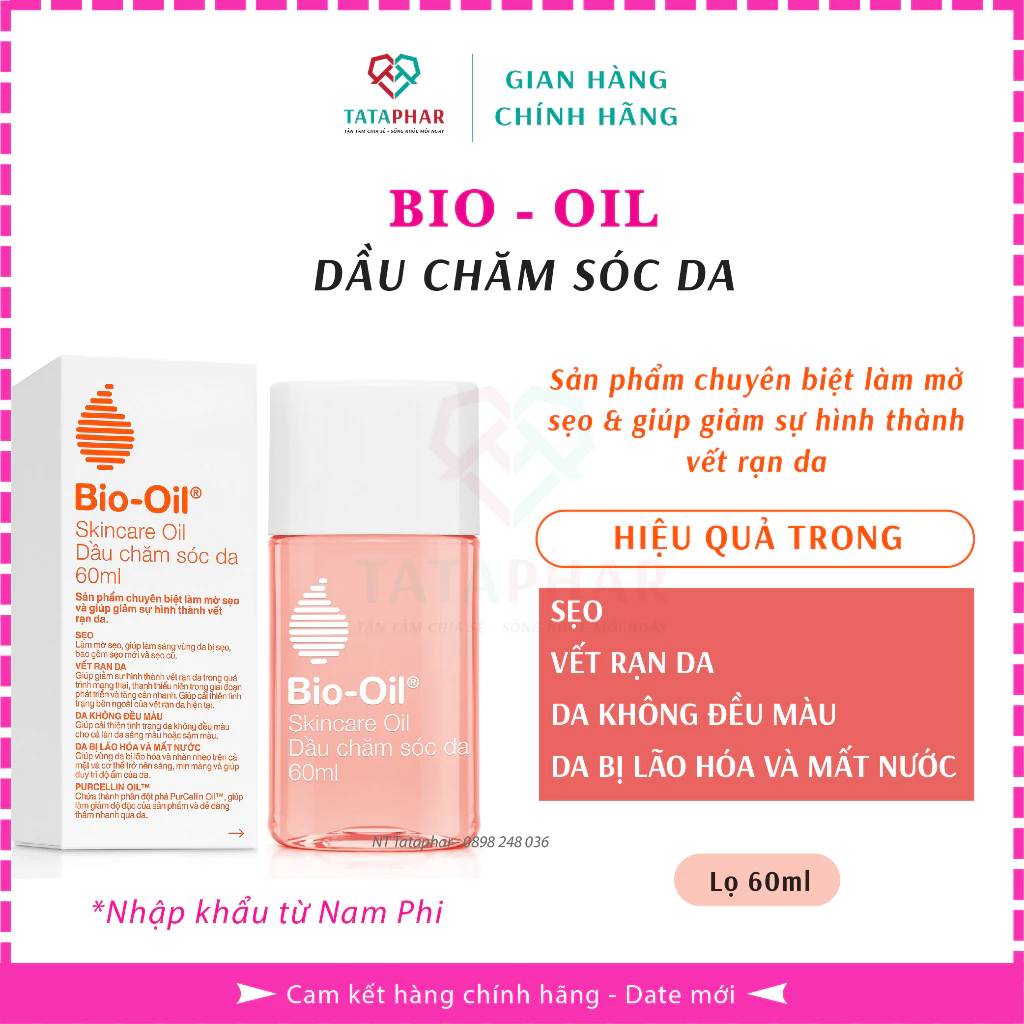 BIO-OIL SKINCARE OIL - Dầu chăm sóc da giúp cải thiện rạn da, mờ sẹo, đều màu da (chai 60ml) - Chính hãng