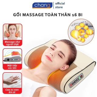 Gối Massage Cổ Vai Gáy, Máy Massage Hồng Ngoại 16 - 20 Bi Cao Cấp Hỗ Trợ Mát Xa Toàn Thân Hiệu Quả