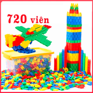 Đồ chơi xếp hình lego cho bé 720 chi tiết, bộ lắp ghép giúp phát triển trí tuệ cho trẻ