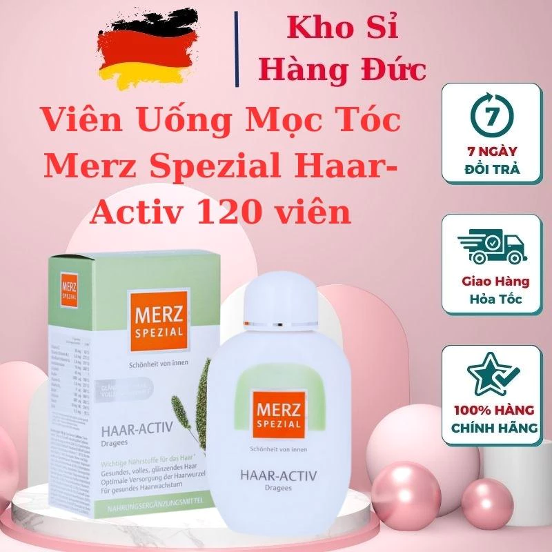 Viên uống hỗ trợ mọc tóc Merz Spezial 120 viên