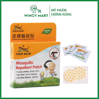 Miếng Dán Chống Muỗi, Đuổi Muỗi Tiger Balm Mosquito Repellent Patch, 1 Hộp 10 Miếng Tiện Lợi - Wincy Mart