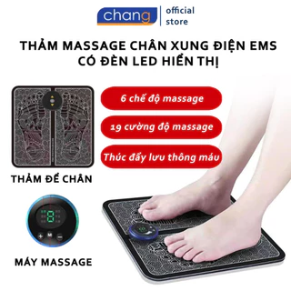 Thảm Massage Chân Xung Điện EMS Có Đèn Led Hiển Thị, 6 Chế Độ Mát Xa Bàn Chân, Giúp Lưu Thông Khí Huyết, Giảm Đau Mỏi