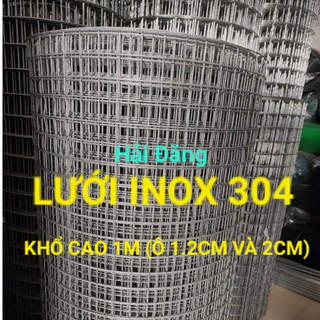 ( Khổ 1m) Lưới INOX 304 không han không rỉ sét,mắt lưới rộng 0,5cm_1,2cm_2cm