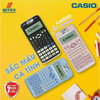 Máy tính Casio 580 - N/k Bitex - Tem QR Code - Bh 7 năm