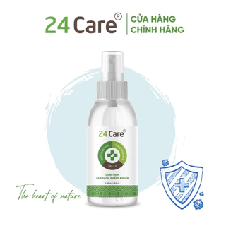 Xịt khử mùi thơm phòng Sát Khuẩn 24care 50ml - kháng khuẩn, khử mùi hôi, đuổi muỗi, côn trùng