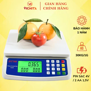 Cân Điện Tử Tính Tiền DT580 30Kg/1g Bảo Hành 6 THÁNG - Cân thực phẩm bán hàng tạp hóa siêu thị