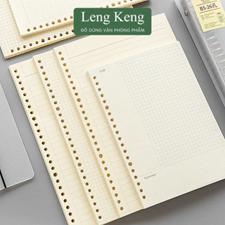 Giấy sổ còng văn phòng phẩm LENG KENG giấy refill A5 B5 A4 cho sổ planner bullet journal