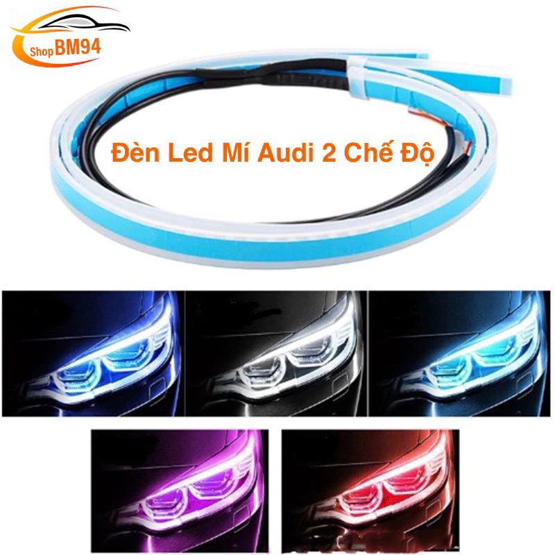 1 Dây Đèn Led Mí Xi Nhan DC 12V Đuổi Audi,Tích Hợp Đèn Demi ,Chống Nước, Lắp Xe Máy Và Ô Tô xịn