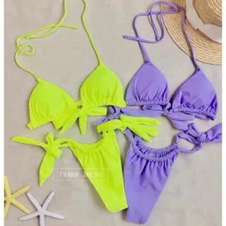 Bikini áo tắm 2mảnh dây to quần lọt khe ( sẵn hàng )