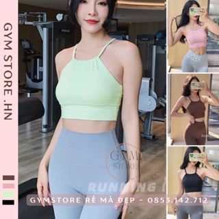 Áo Bra Cổ Yếm Tập Gym Yoga Nữ ❤️𝐇𝐀̀𝐍𝐆 𝐗𝐈̣𝐍❤️Thun Poly Mềm Mại Co Giãn Cực Tốt 𝐆𝐘𝐌𝐒𝐓𝐎𝐑𝐄 029