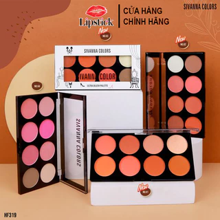 Phấn mà hồng 8 ô  SIVANNA COLORS Ultra Blush Palette thoả mãn mọi phong cách trang điểm với 4 tông màu – HF319