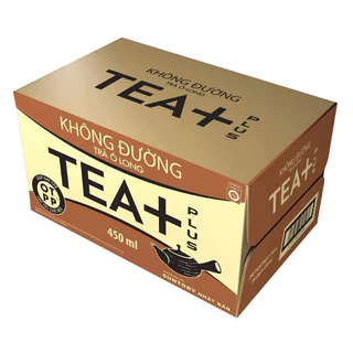 [SHIP HỎA TỐC] Thùng 24 chai trà ô long Tea Plus không đường 455ml