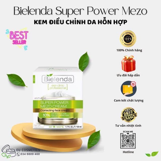 Kem trẻ hoá, kiềm dầu Bielenda Super Power Mezo xanh lá