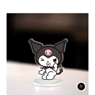 Mô hình Mini Sanrio Standee Chibi Các Nhân Vật Hello Kitty Kuromi Keroppi Melody trang trí góc học tập cao 3cm