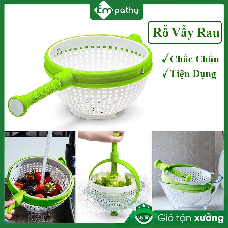 Rổ quay rau ráo nước, Rổ vẩy rau, rửa rau cao cấp tiện dụng