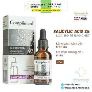 Serum Compliment BHA Salicylic 2% làm sạch sâu giảm tiết dầu nhờn hỗ trợ giảm mụn 27ml