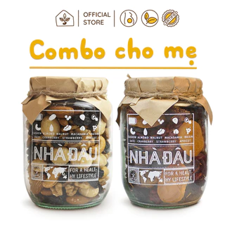 Combo ăn vặt mẹ bầu Mixnuts hạt cao cấp và Mixfruit quả mọng dinh dưỡng | Nhà Đậu Healthy Food