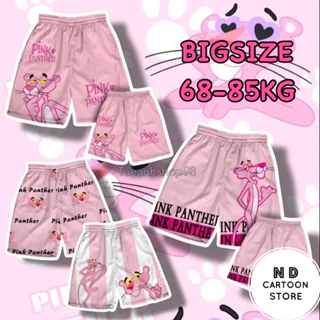 Bigsize 68-85KG Quần Đùi Báo Hồng Pink Panther - Quần Short Cartoon Thun Hoạt Hình Unisex - Quần Đùi Nam Nữ