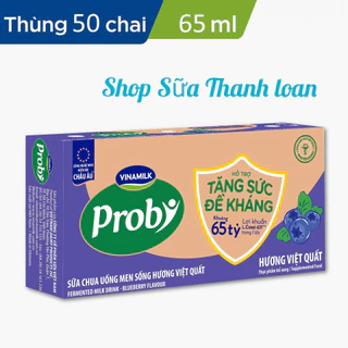 [GIAO HỎA TỐC] THÙNG 50 CHAI SỮA CHUA UỐNG PROBI VIỆT QUẤT - LỐC 5 CHAI 65ML