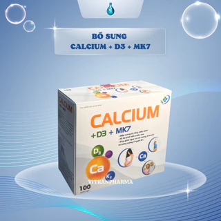 Viên uống CALCIUM D3 MK7 - bổ sung canxi cho bà bầu, bổ sung canxi và vitamin D3, 100 Viên