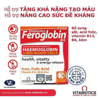Viên uống Feroglobin B12 Bổ sung Sắt, vitamin B12 tăng khả năng tạo máu, giảm mệt mỏi, nâng cao sức đề kháng