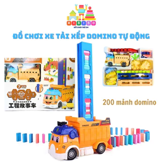 Bộ đồ chơi xe tải xếp domino tự động cho bé