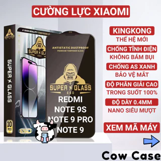 Kính cường lực Redmi Note 9s / Note 9 Pro Kingkong full màn | Miếng dán bảo vệ màn hình cho Xiaomi Cowcase