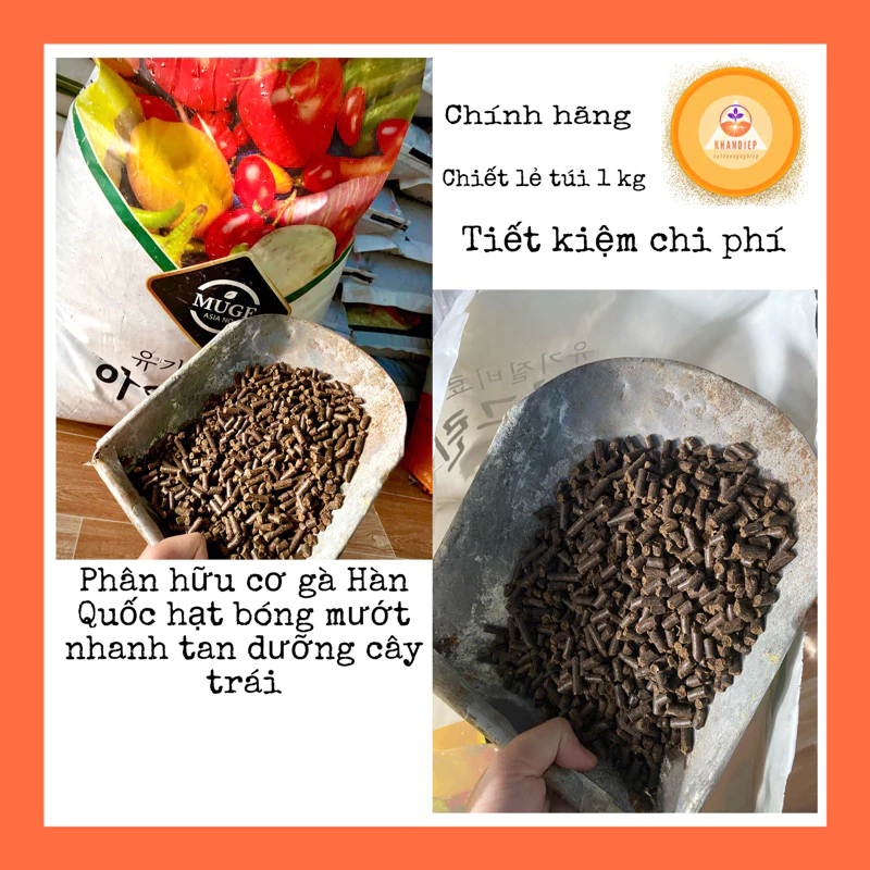 Phân hữu cơ hànquốc organic 100% cho cây trồng [túi lẻ 1kg]