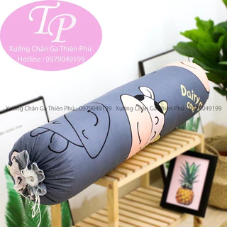 Gối Ôm Người Lớn ( 1 Vỏ + 1 Ruột ) Bông Hạt Cao Cấp - Kích Thước : 35cm x 105cm