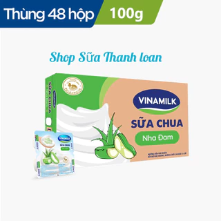 Thùng 48 Hộp Sữa Chua Ăn Vinamilk Vị Nha Đam - Vỉ 4 Hộp x 100g.