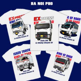 Áo thun Xe tải ISUZU QKR, FVM, FRR, Chất cotton thời trang chống nhiễm màu, Áo thun lạnh xe tải | HNP Shop