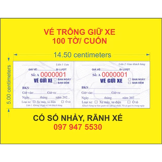 Vé trông giữ xe - Vé gửi xe