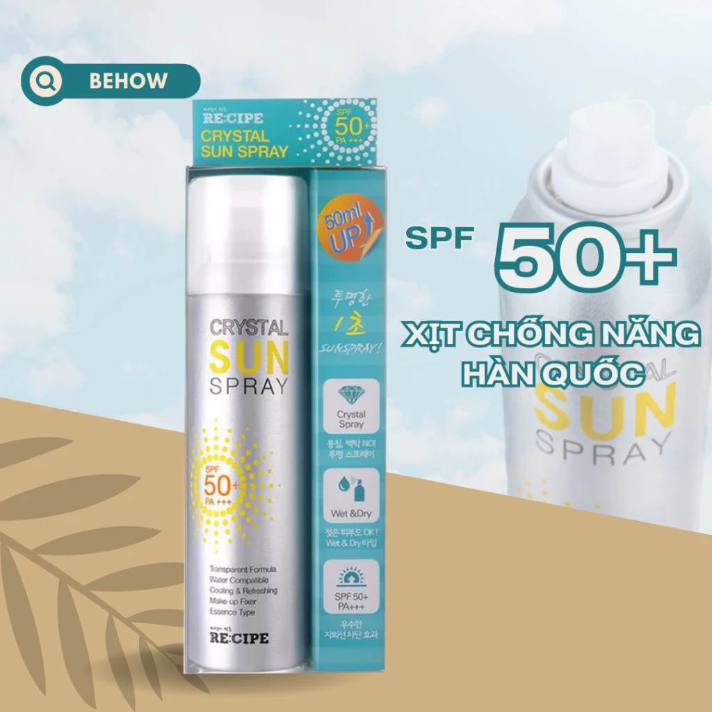 Kem Chống Nắng Crystal Sun Hàn Quốc 150ml, Kem chống nắng dạng xịt