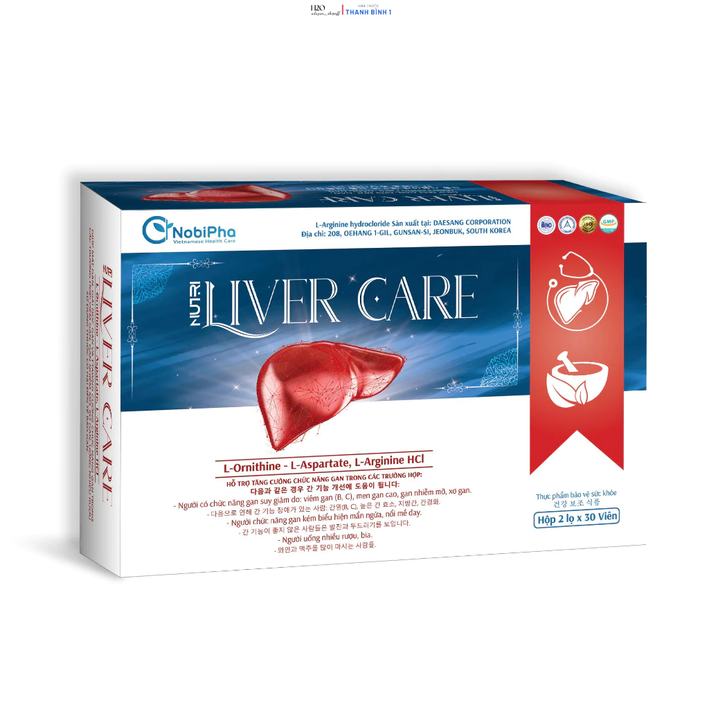 Viên Uống Bổ Gan Nutri Liver Care, Giúp Mát Gan, Giải Độc Gan, Tăng Cường Chức Năng Gan, 1400mg (+- 7.5%)/Viên.