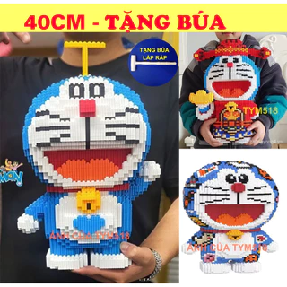 Xếp hình le.go doremon 38cm chong chóng xăm trổ thần tài cho bé đồ chơi trẻ em Doremon lắp ráp Nanoblock