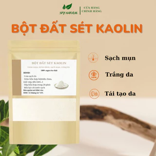 Bột đất sét trắng kaolin nguyên chất giúp giảm mụn trắng da phục hồi tổn thương da hiệu quả