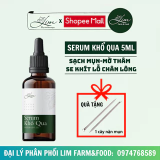 Serum Mụn Khổ Qua Lim Farm&Food giúp làm đẹp và sáng da, 5ml/tuýp