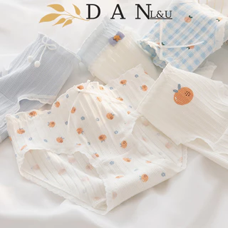 Quần Lót Nữ Cao Cấp, Quần Lót Cotton Họa Tiết Dễ Thương Co Dãn 4 Chiều DAN L&U Q05