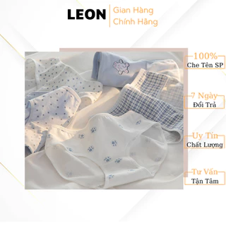 Quần Lót Nữ Cao Cấp, Quần Lót Cotton Họa Tiết Dễ Thương Co Dãn 4 Chiều LEON Q06