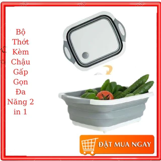 Bộ Thớt Kèm Chậu Gấp Gọn Đa Năng, [HÀNG HOT] TTHỚT GẤP GỌN ĐA NĂNG 3IN1[NEW]