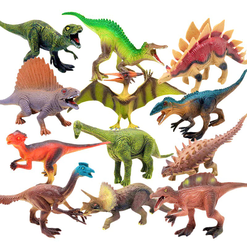 Bộ sưu tập mô hình các loài khủng long, mô hình động vật cao su an toàn cho trẻ