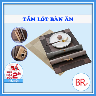 Tấm lót bàn ăn cách nhiệt (40x30cm) chống trơn kiểu Nhật sang trọng - Miếng lót bàn ăn PVC chống trượt, chống thấm 01783