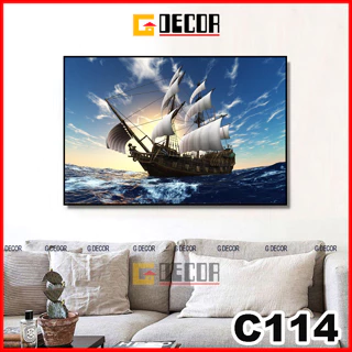 Tranh treo tường canvas 1 bức hiện đại, tranh phong cảnh trang trí phòng khách, phòng ngủ, spa C114