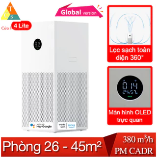 Máy lọc không khí Smart Air 4 Lite bản quốc tế - Lọc bụi mịn, phấn hoa... hiệu quả